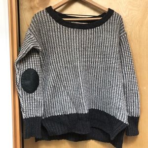 Zara Knit Sweater with Elbow Patch Detail